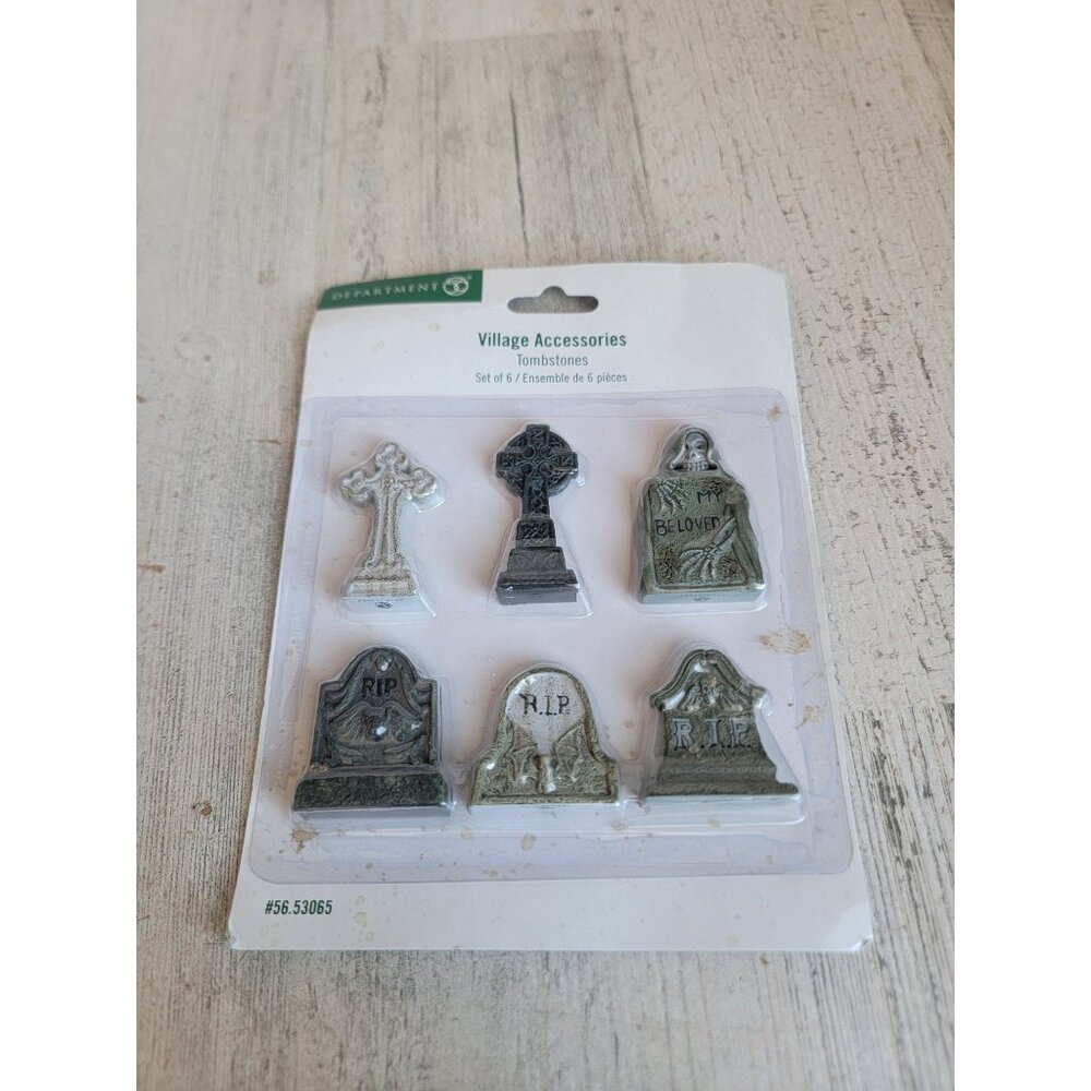 Dept 56 53065 Tombstones village accessory Halloween set
